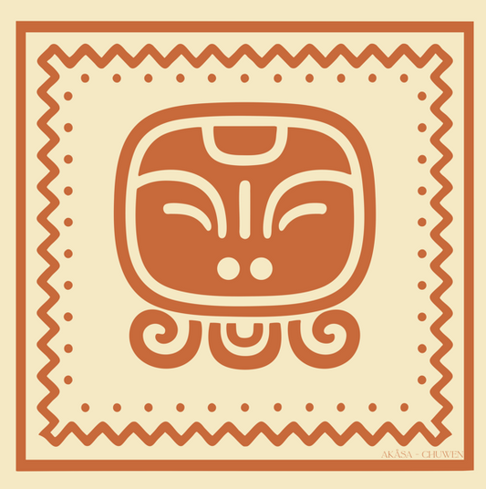 Carré de soie Maya Terra "Chuen" – Tisseur de Destinée