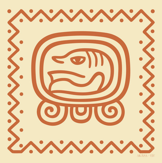 Carré de soie Maya Terra "Eb’" – Chemin de Vie