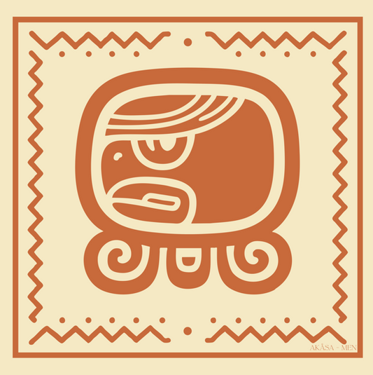 Carré de soie Maya Terra "Men" – Vision de l’Aigle
