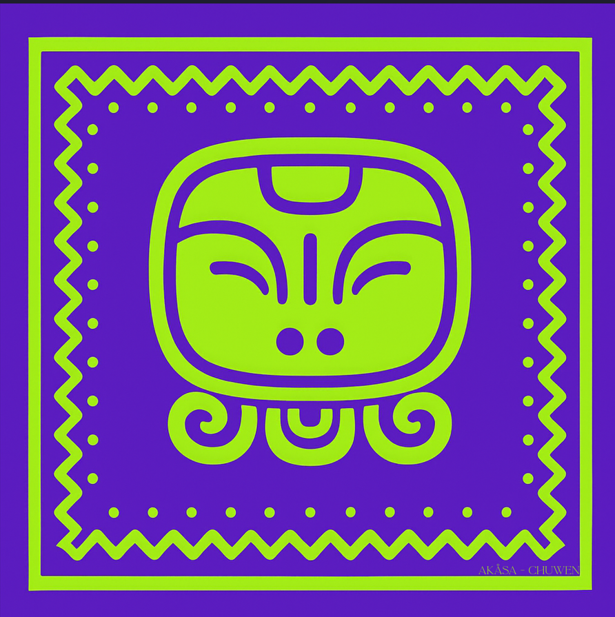 Carré de soie Maya Pop "Chuen" – Tisseur de Destinée
