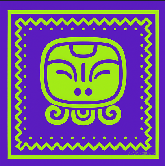 Carré de soie Maya Pop "Chuen" – Tisseur de Destinée