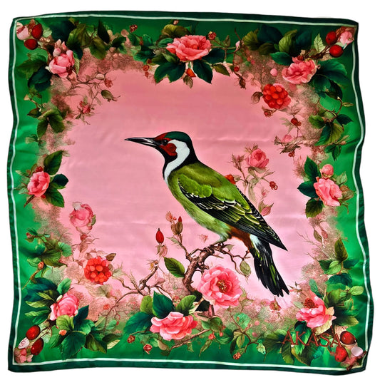 100% Silk Square - Maison AKÅSA Biarritz - ᏥᏍᏆ - Tsiqua (Le Pic Vert)