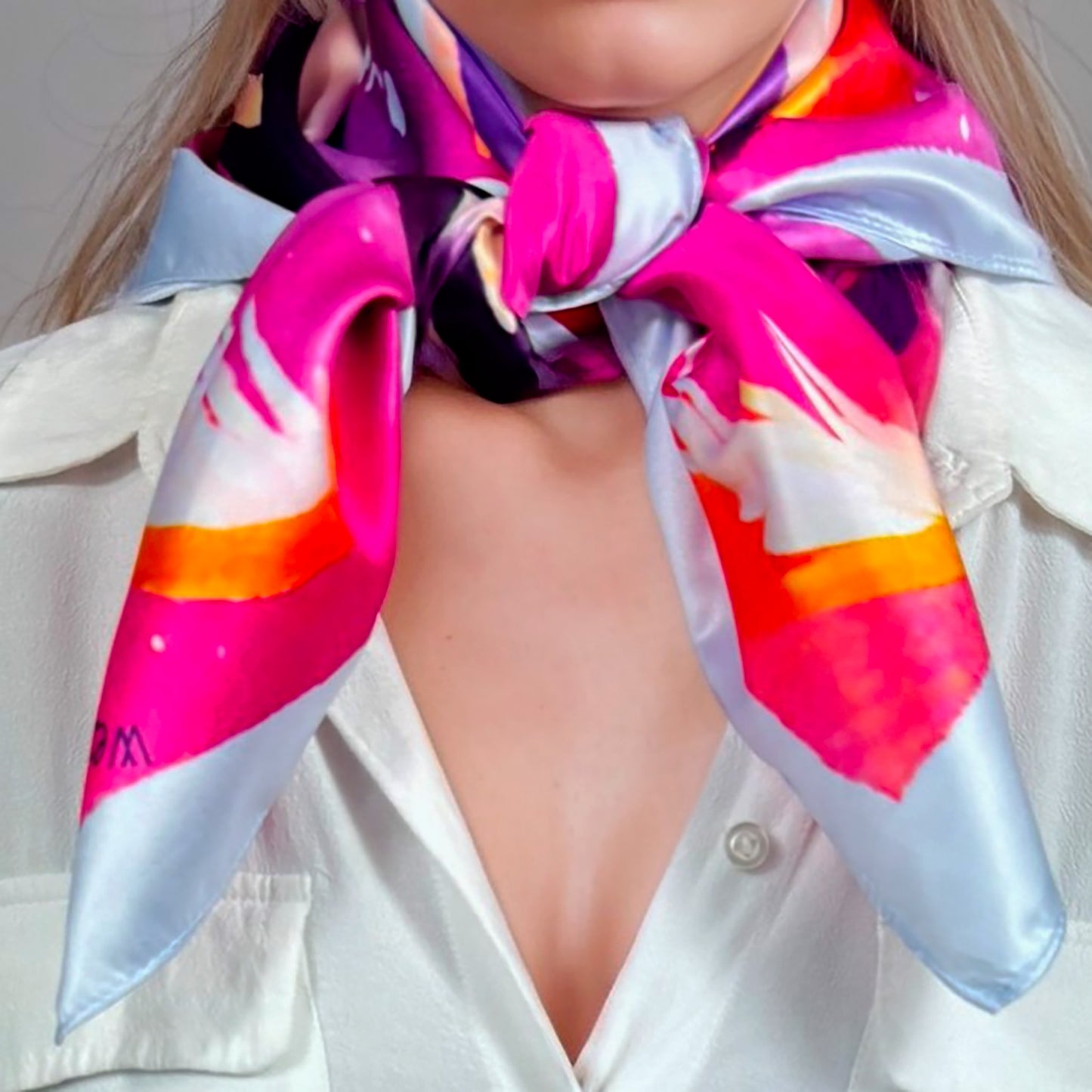 ᏔᏬᏗ (Tawodi) - Foulard Carré 66cm | Signe du Faucon (21 Mars - 19 Avril) | Astrologie Amérindienne | AKÅSA Biarritz