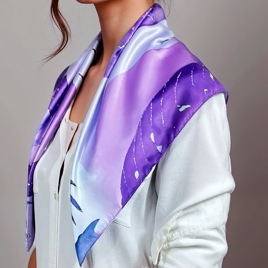 ᎢᎾᏛ (Inada) - Foulard Carré 66cm | Signe du Serpent (23 Octobre - 21 Novembre) | Astrologie Amérindienne | AKÅSA Biarritz