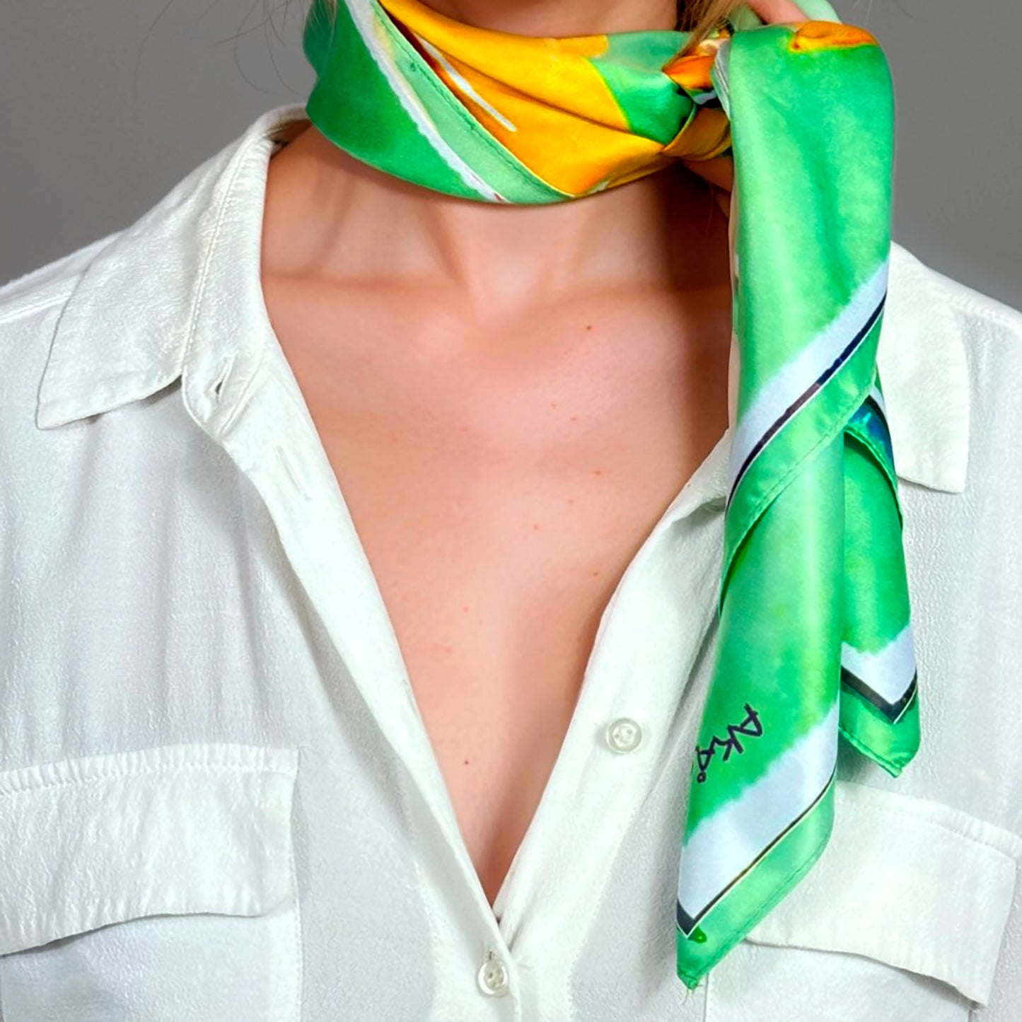 ᏩᏯ (Waya) - Foulard Carré 66cm | Signe du Loup (19 Février - 20 Mars) | Astrologie Amérindienne | AKÅSA Biarritz