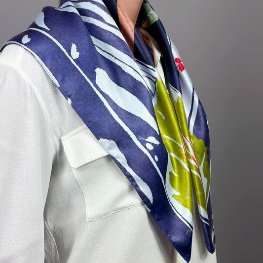 ᎤᎫᎫ (Ugugu) - Foulard Carré 66cm | Signe de la Chouette (23 Novembre - 21 Décembre) | Astrologie Amérindienne | AKÅSA Biarritz