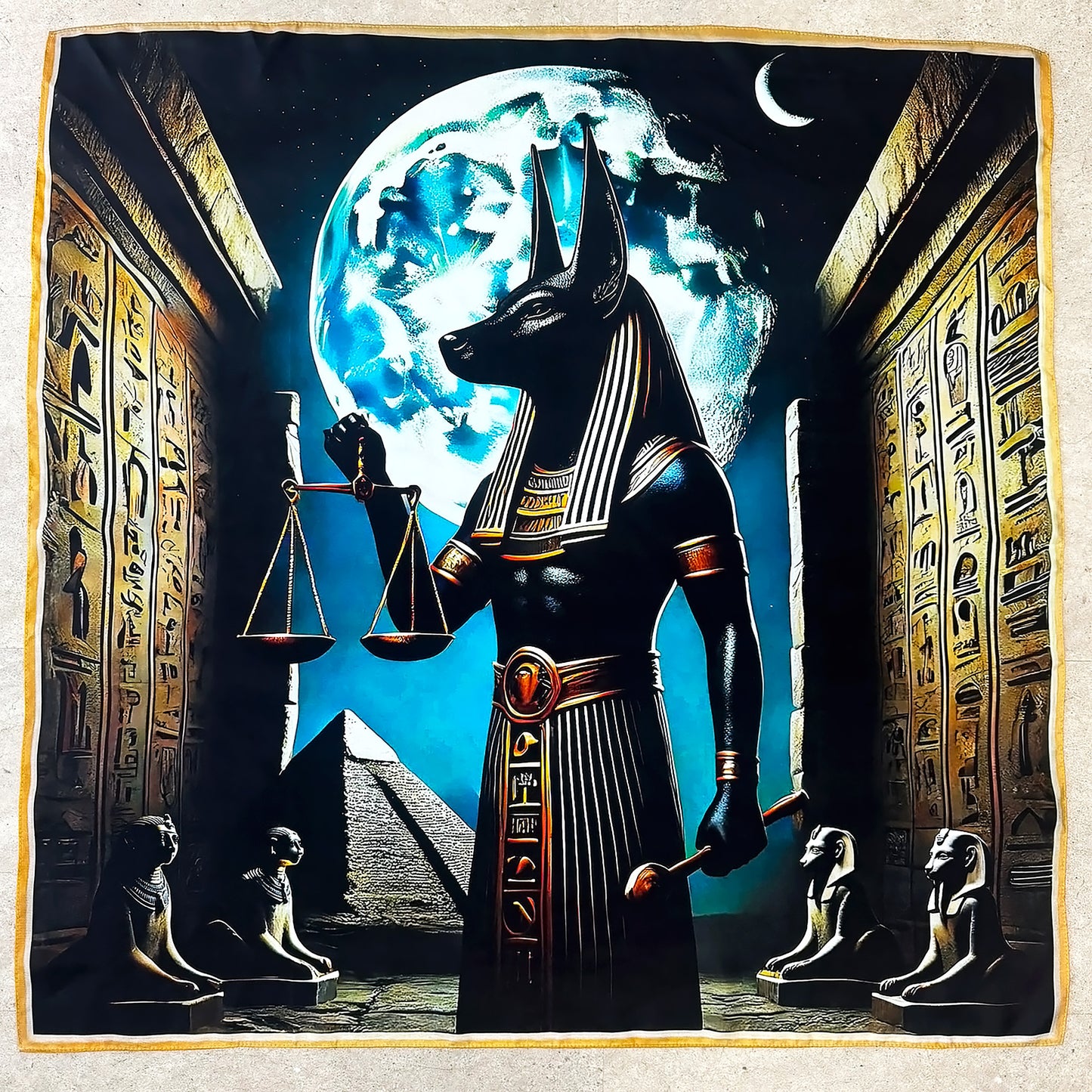 Pañuelo 100% Seda - Maison AKÅSA Biarritz - ᏔᏬᏗ - Tawodi - (El Halcón) - Astrología Nativa Americana - 21 de Marzo al 19 de Abril