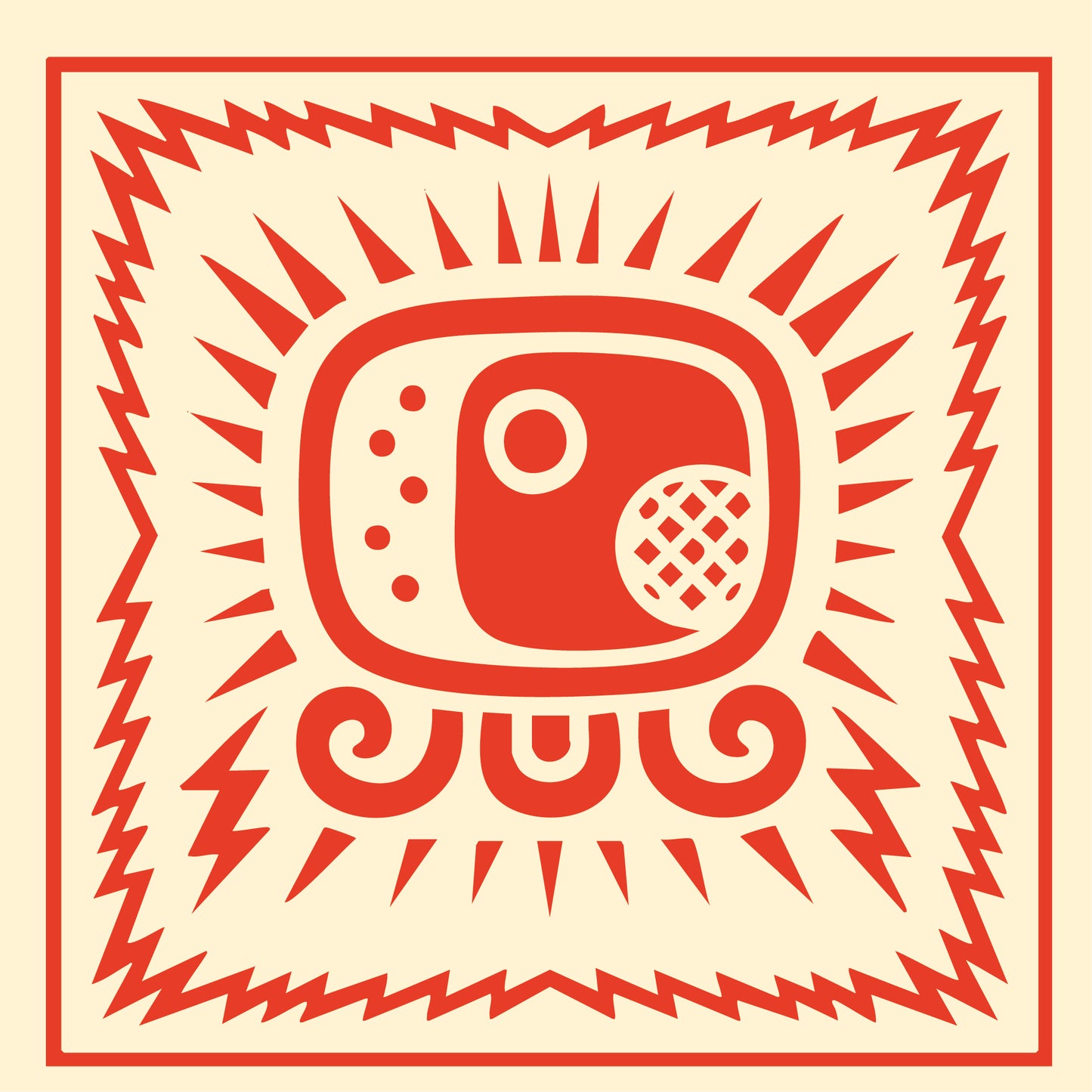 Carré de soie Maya Terra "Kawak" – Tonnerre Purificateur