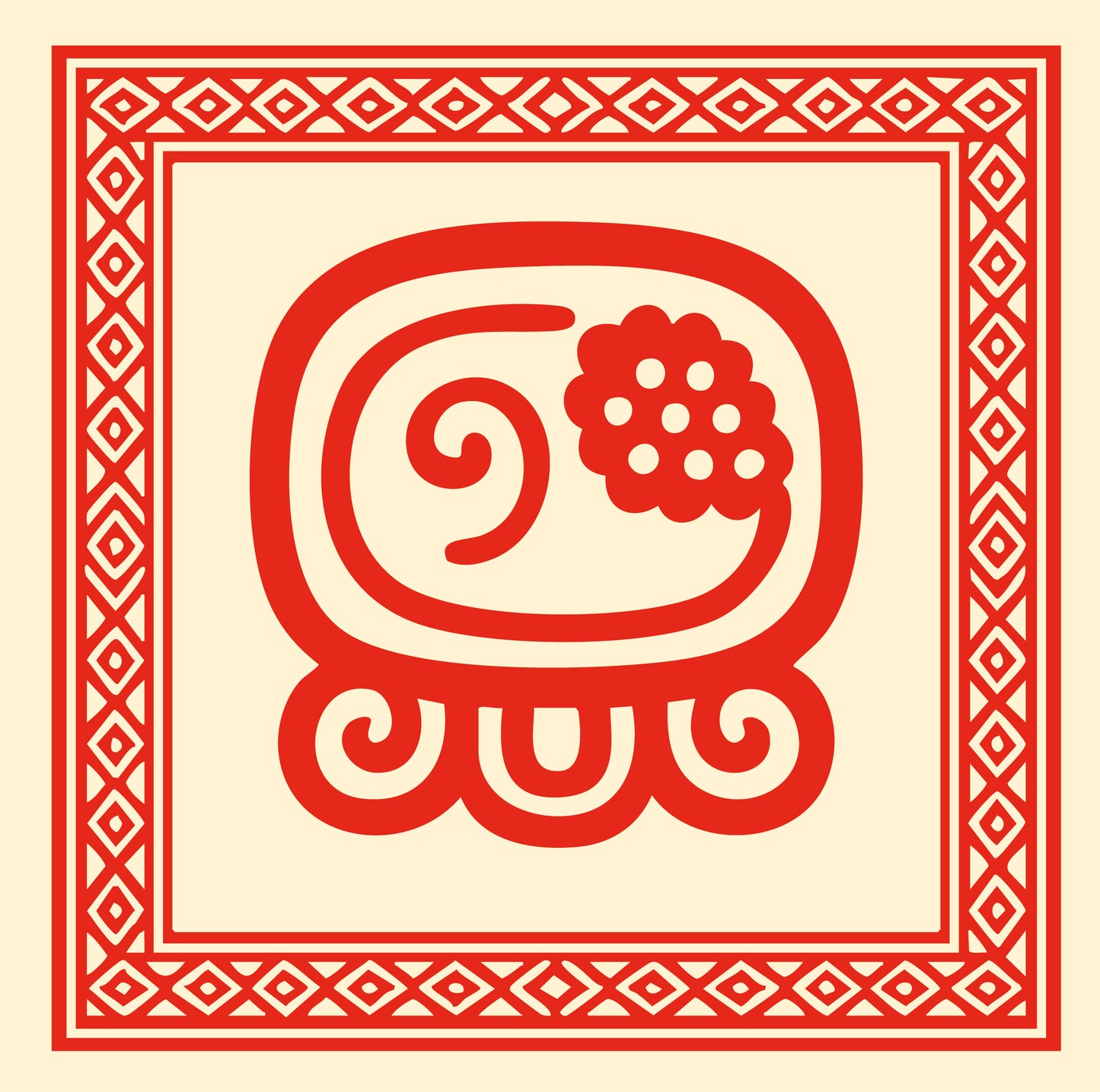 Carré de soie Maya Terra "Kib’" – Sagesse et Purification