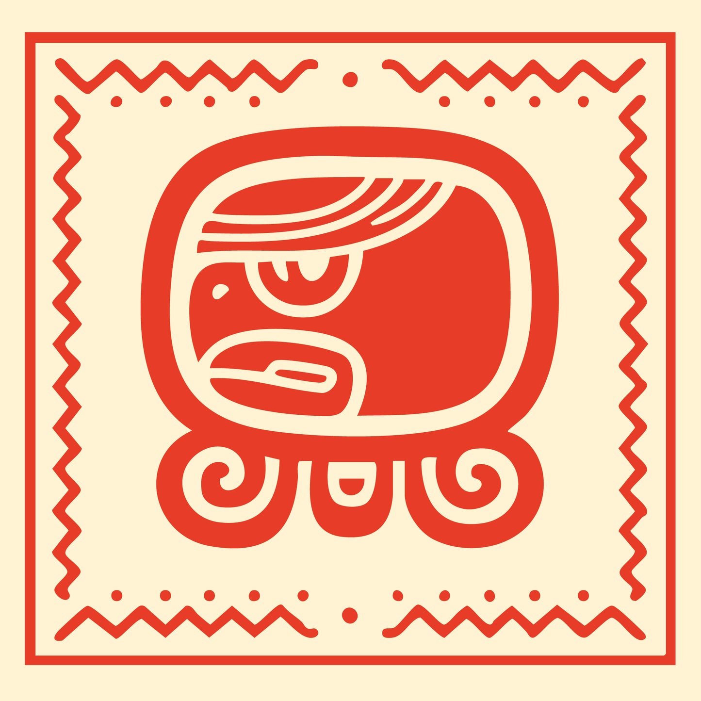 Carré de soie Maya Terra "Men" – Vision de l’Aigle