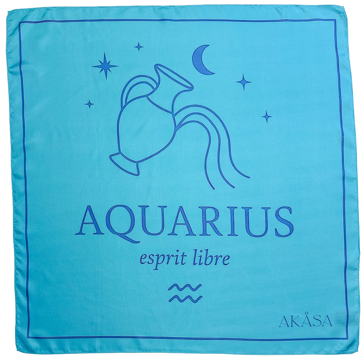 Carré de soie Aquarius – ZodiaPop 66 cm
