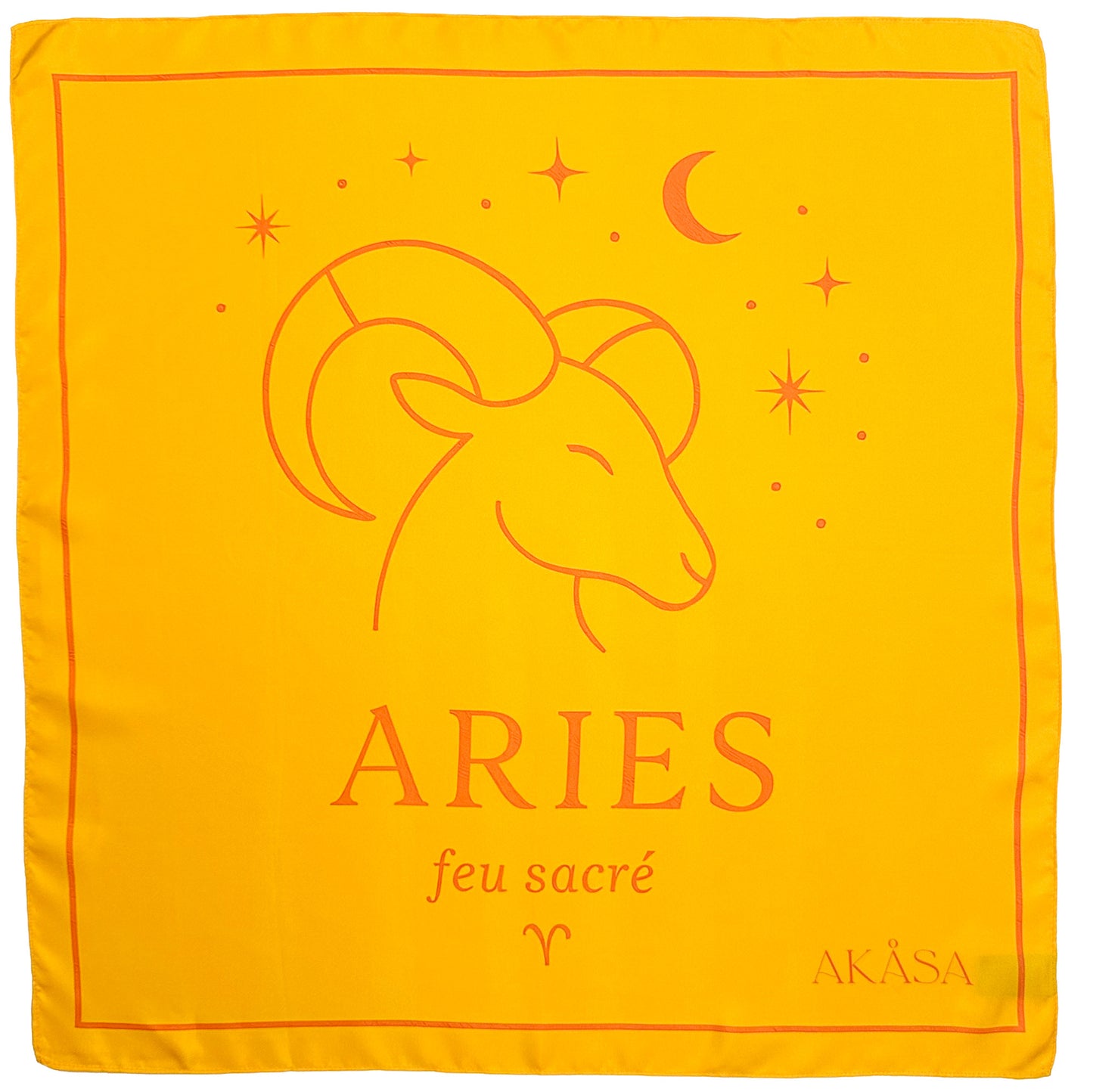 Carré de soie Bélier (Aries) – ZodiaPop 66 cm