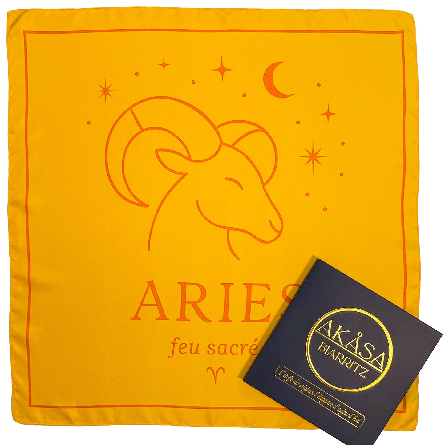 Carré de soie Bélier (Aries) – ZodiaPop 66 cm
