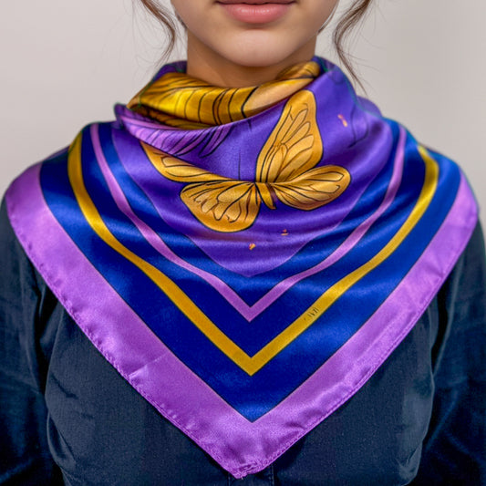 Gemini silk square – Zodia Essentia 88 cm