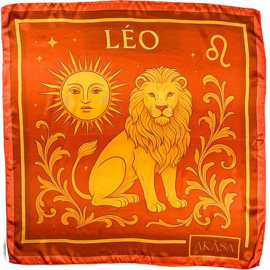 Carré de soie Leo – Zodia Essentia 88 cm