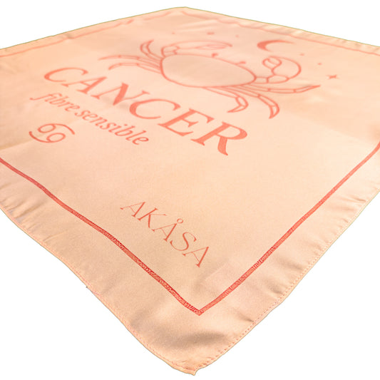 Carré de soie Cancer – Blush Constellation 66 cm