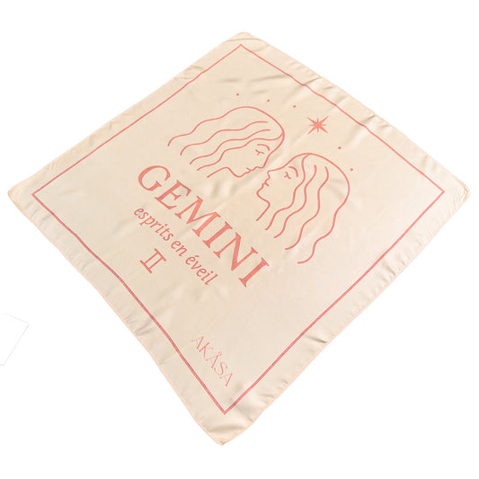 Carré de soie Gemini – Blush Constellation 66 cm