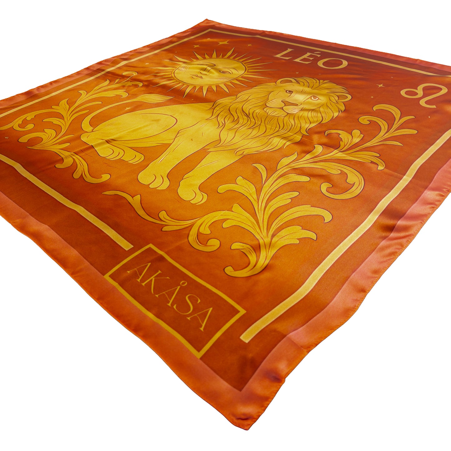 Carré de soie Leo – Zodiac Silk Constellation 88 cm