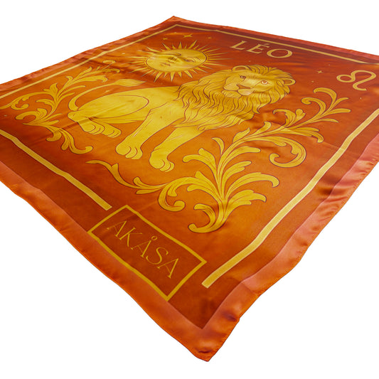 Carré de soie Leo – Zodiac Silk Constellation 88 cm