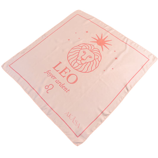 Carré de soie Leo – Blush Constellation 66 cm