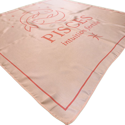 Carré de soie Pisces – Blush Constellation 66 cm