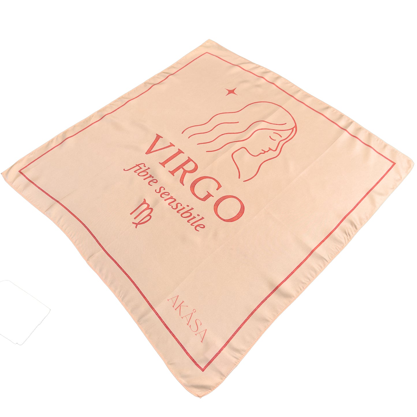 Carré de soie Virgo – Blush Constellation 66 cm