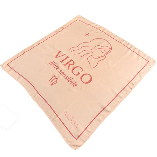Carré de soie Virgo – Blush Constellation 66 cm