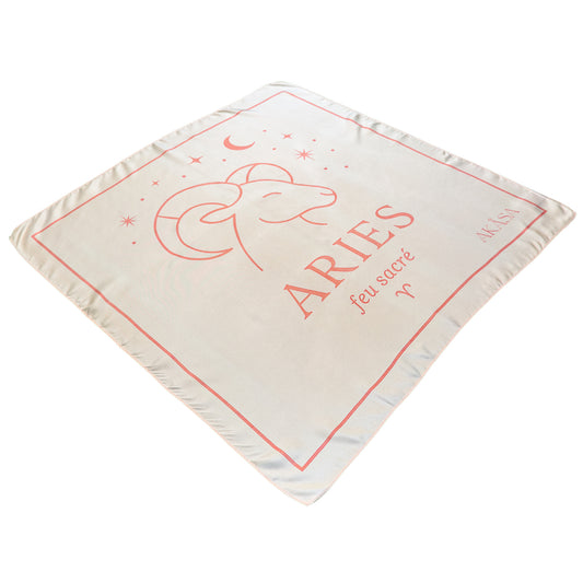 Carré de soie Bélier – Blush Constellation 66 cm