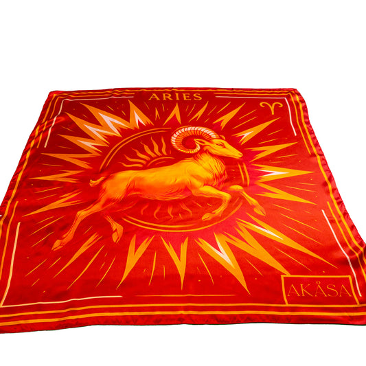 Carré de soie Aries – Zodiac Silk Constellation 88 cm