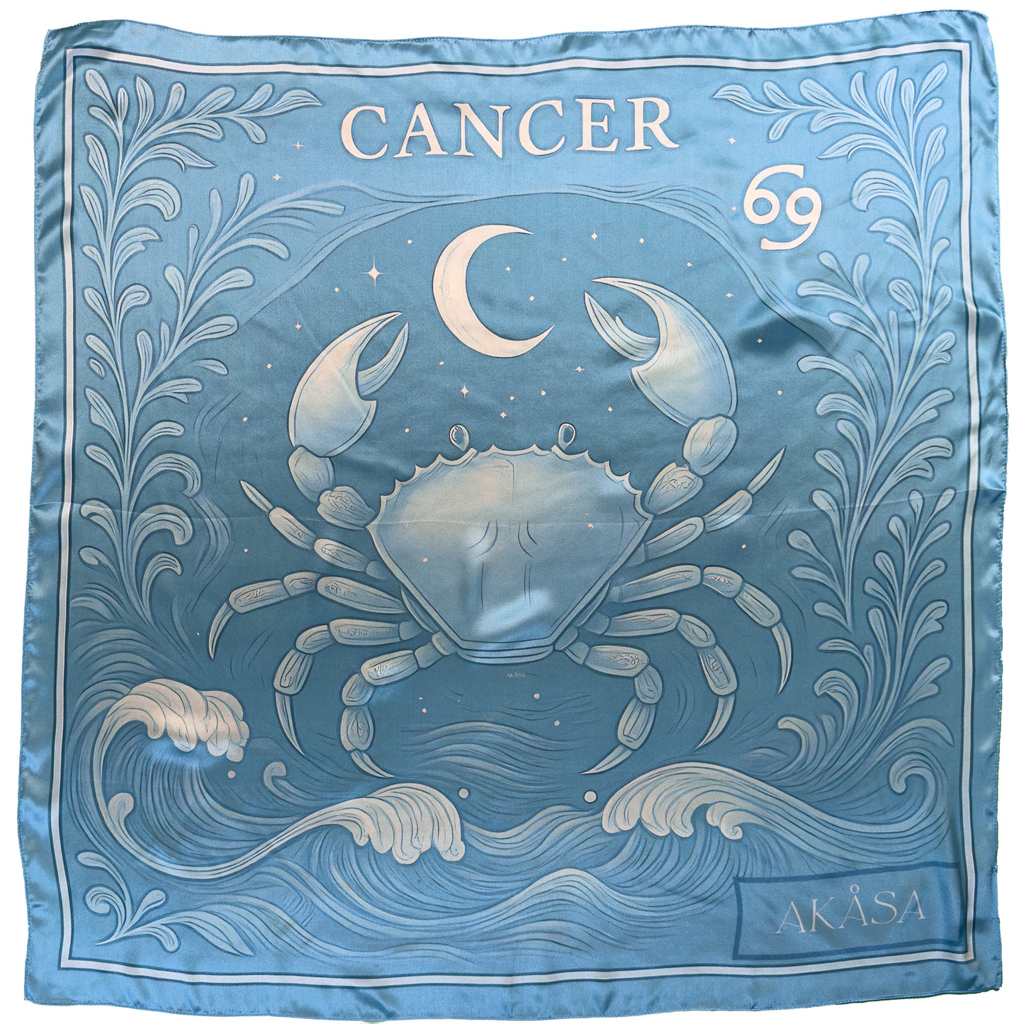 Carré de soie Cancer – Zodiac Silk Constellation 88 cm