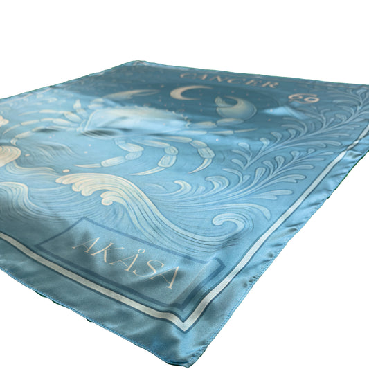 Carré de soie Cancer – Zodiac Silk Constellation 88 cm
