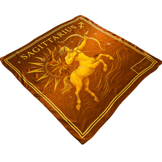 Carré de soie Sagittarius– Zodiac Silk Constellation 88 cm