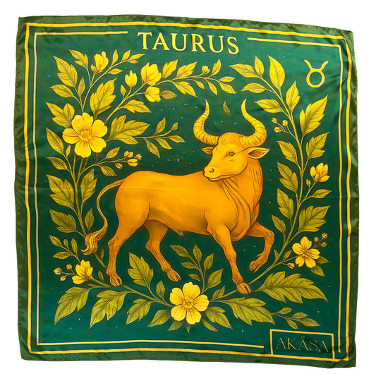 Carré de soie Taurus – Zodiac Silk Constellation 88 cm