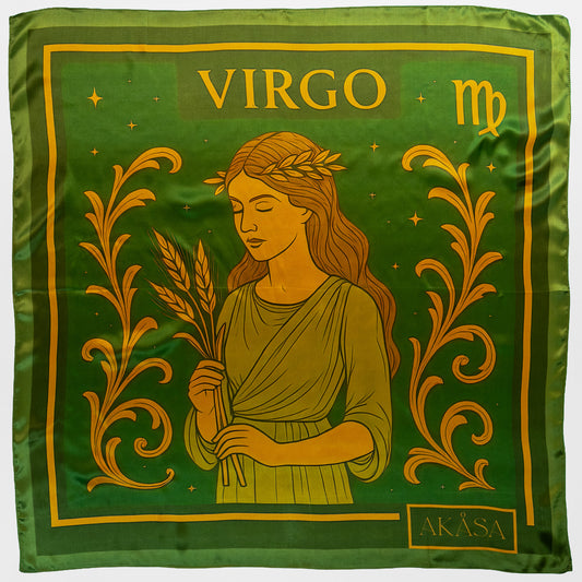 Carré de soie Virgo – Zodiac Silk Constellation 88 cm