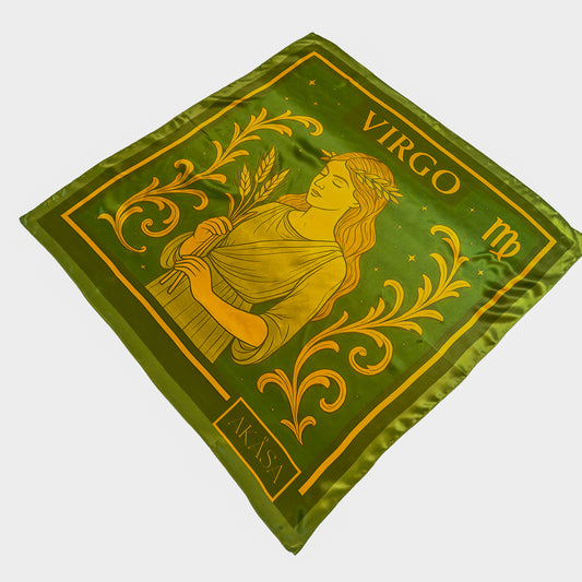 Carré de soie Virgo – Zodiac Silk Constellation 88 cm