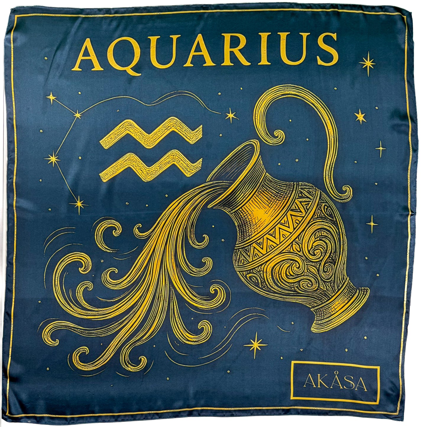 Carré de soie Aquarius – Zodia Essentia 88 cm