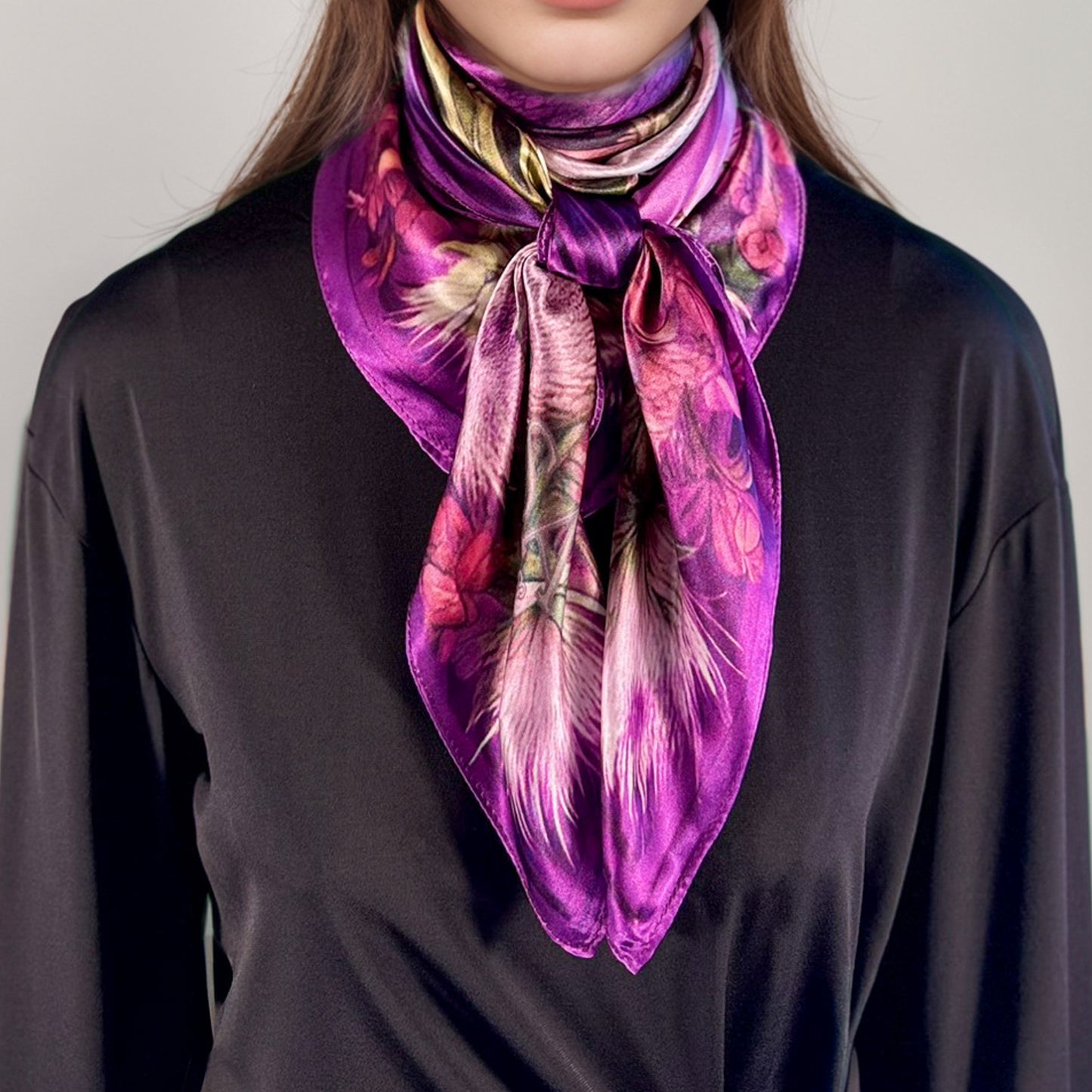 Carré 88 de Soie  100% - Maison AKÅSA Biarritz - ᎢᎾᏛ - Inada - (Le Serpent)