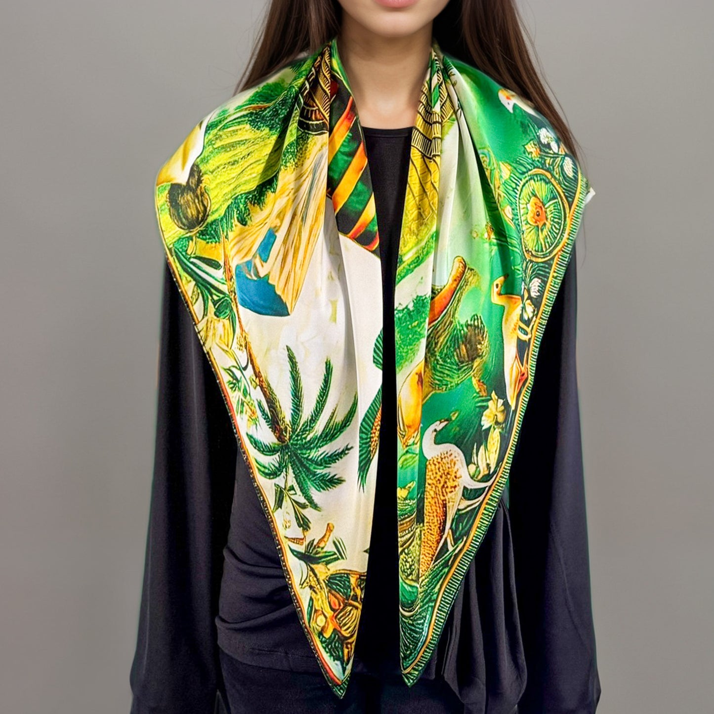 Carré 88 en Soie – Geb : Force de la Terre et Stabilité Universelle