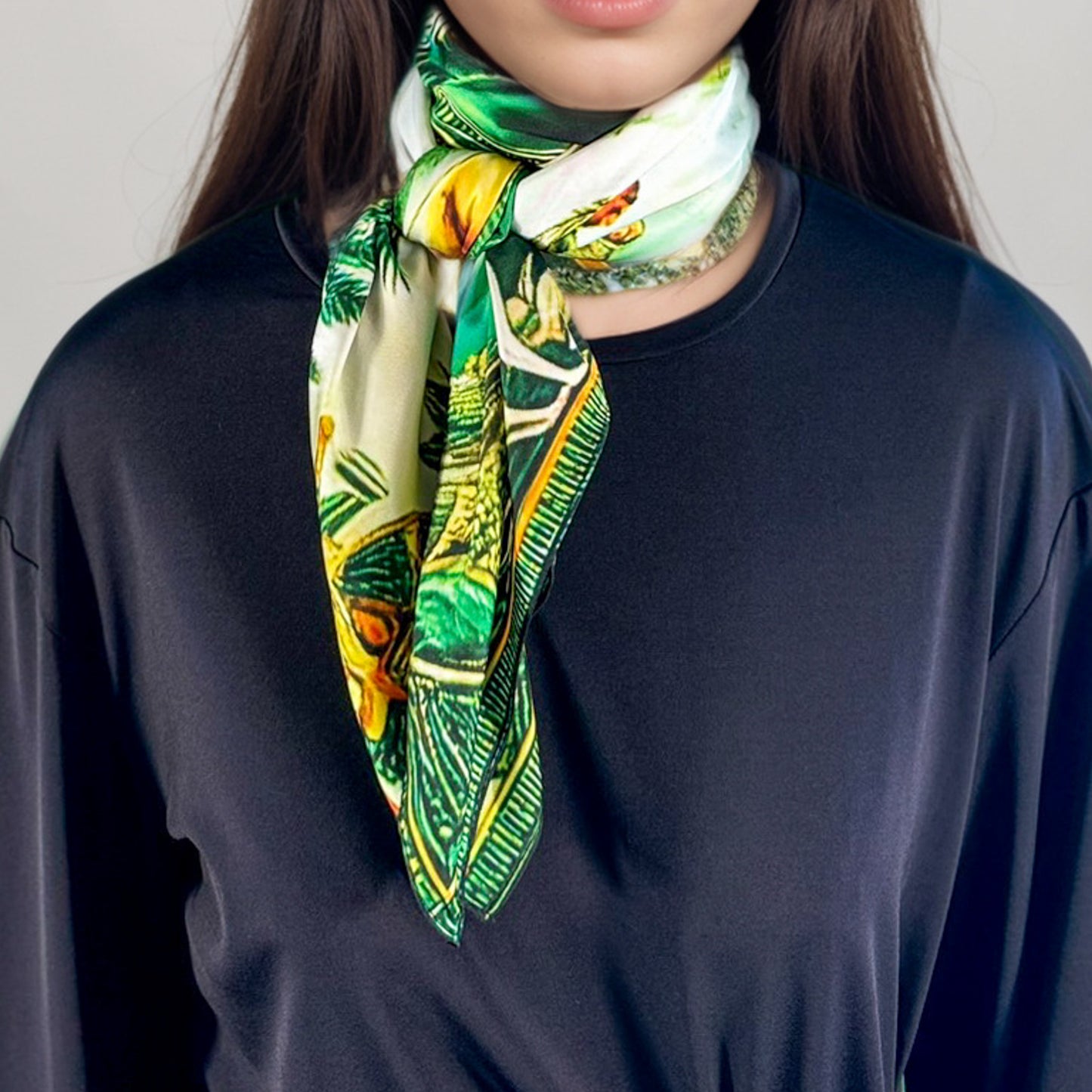 Carré 88 en Soie – Geb : Force de la Terre et Stabilité Universelle