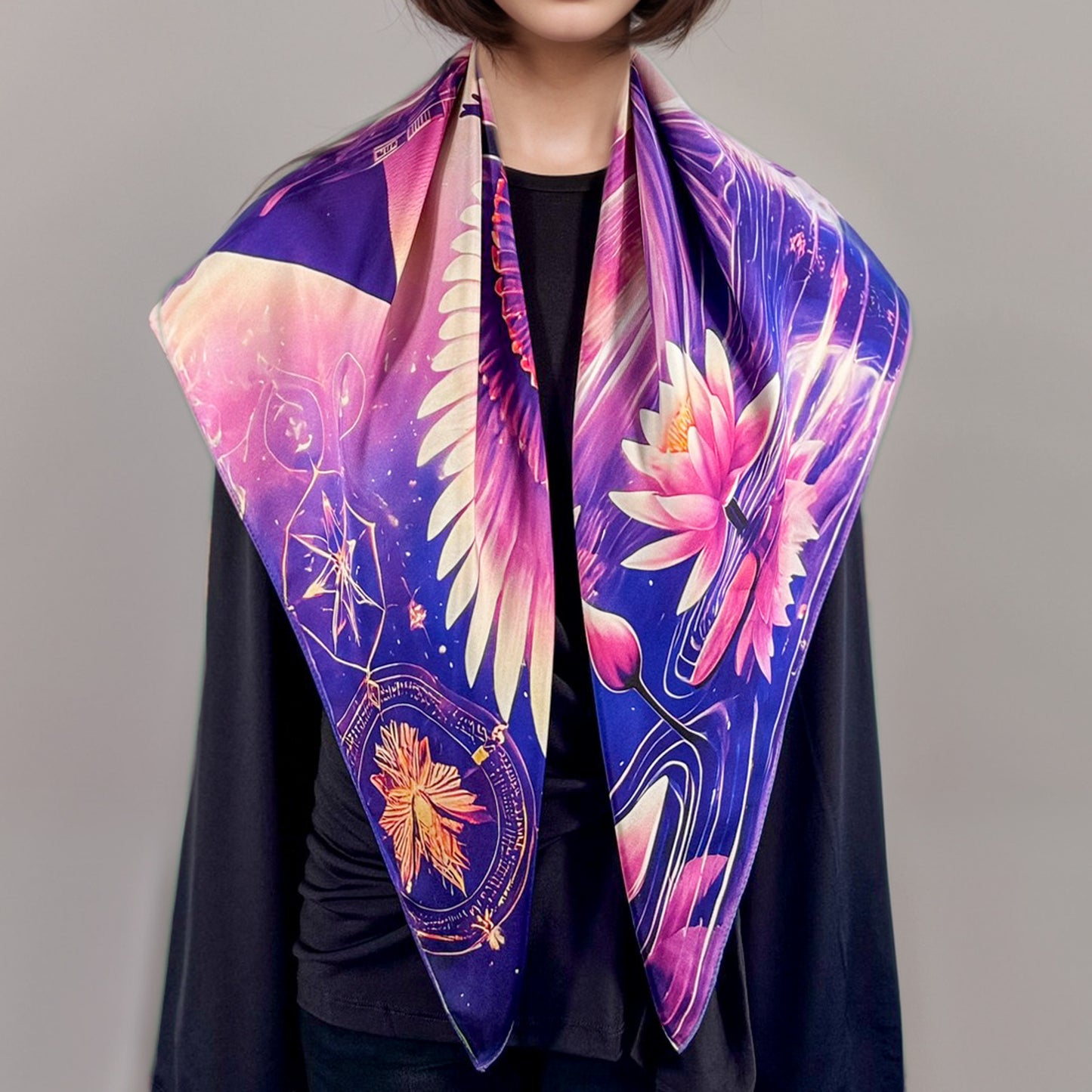 Carré 88 en Soie – Isis : Amour Infini et Magie Protectrice