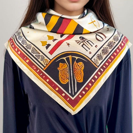 Carré 88 en Soie – Seth : Force du Chaos et Pouvoir de Transformation