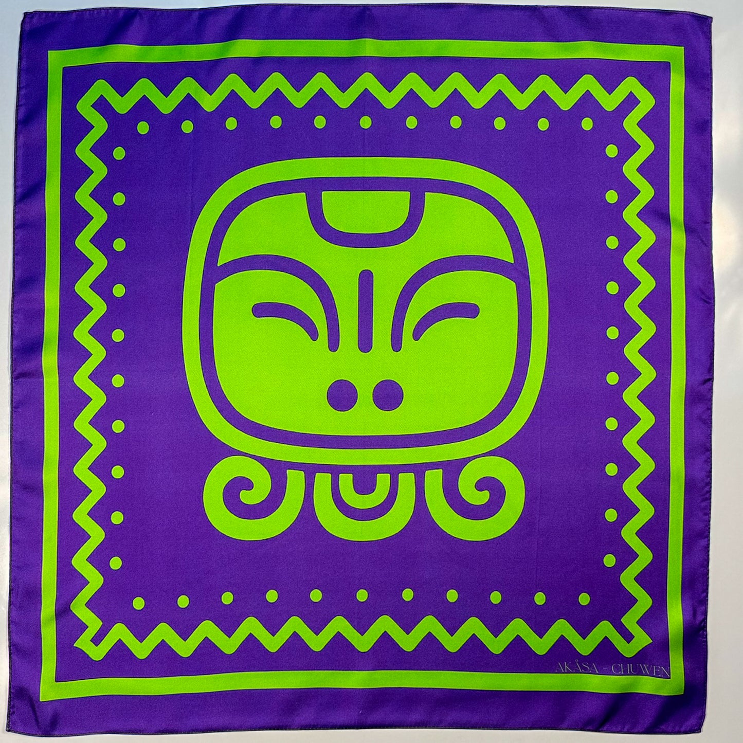 Pañuelo de seda Maya Pop "Chuen" – Tejedora del Destino