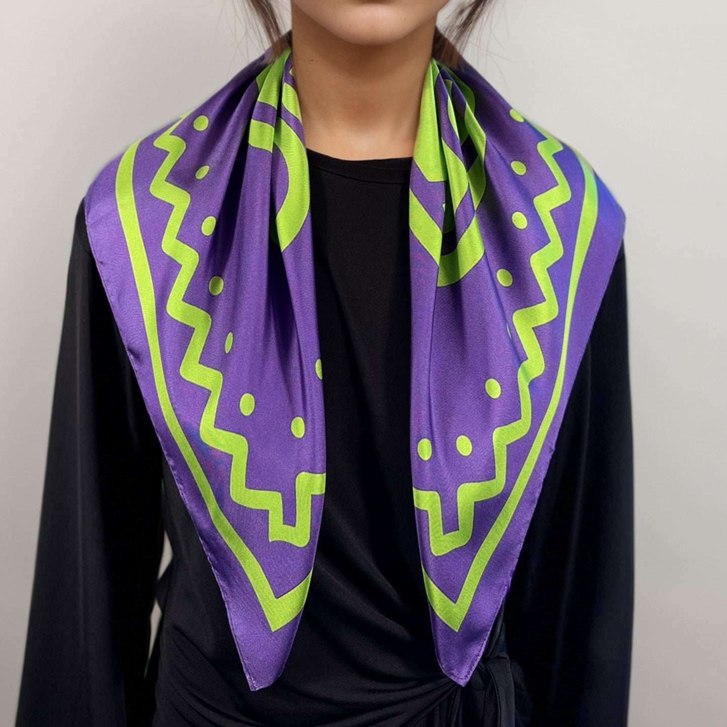 Pañuelo de seda Maya Pop "Chuen" – Tejedora del Destino