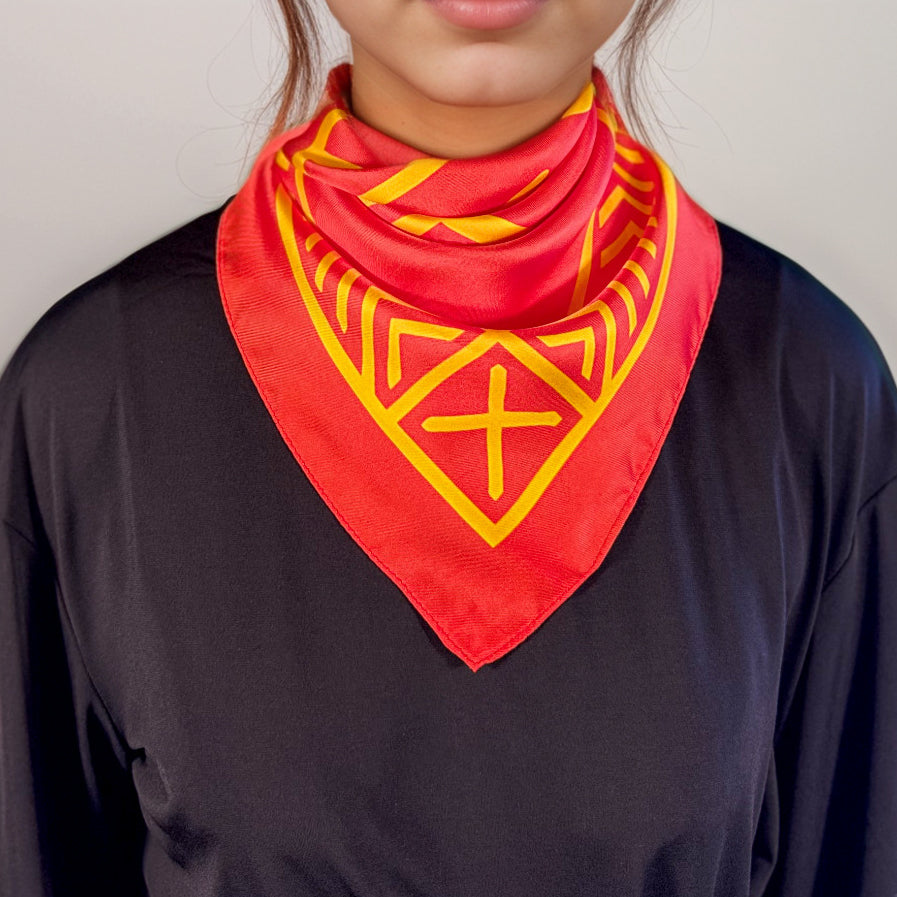 Carré de soie Maya Pop "Imix" – Porteur des commencements