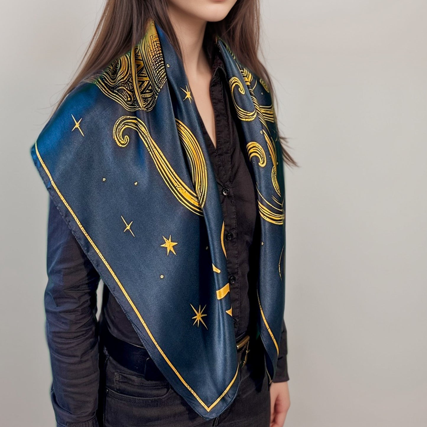 Carré de soie Aquarius – Zodia Essentia 88 cm