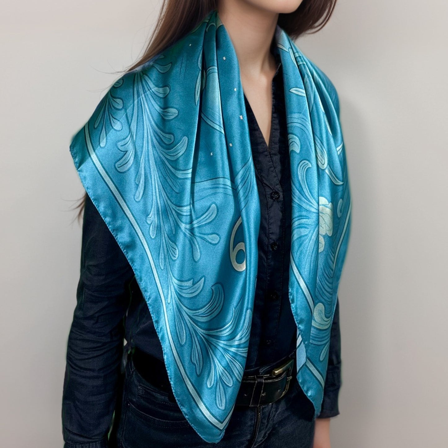 Carré de soie Cancer – Zodia Essentia 88 cm