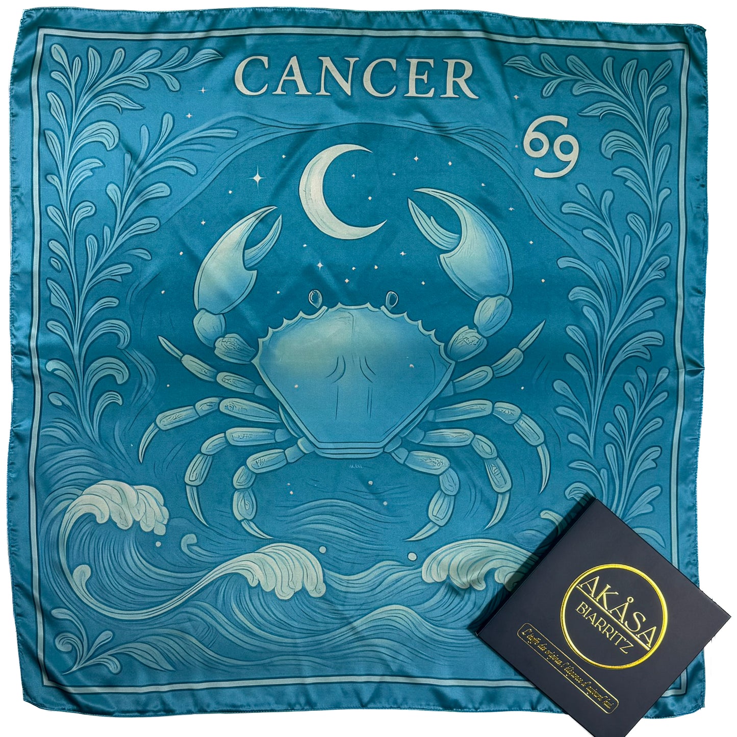 Carré de soie Cancer – Zodia Essentia 88 cm