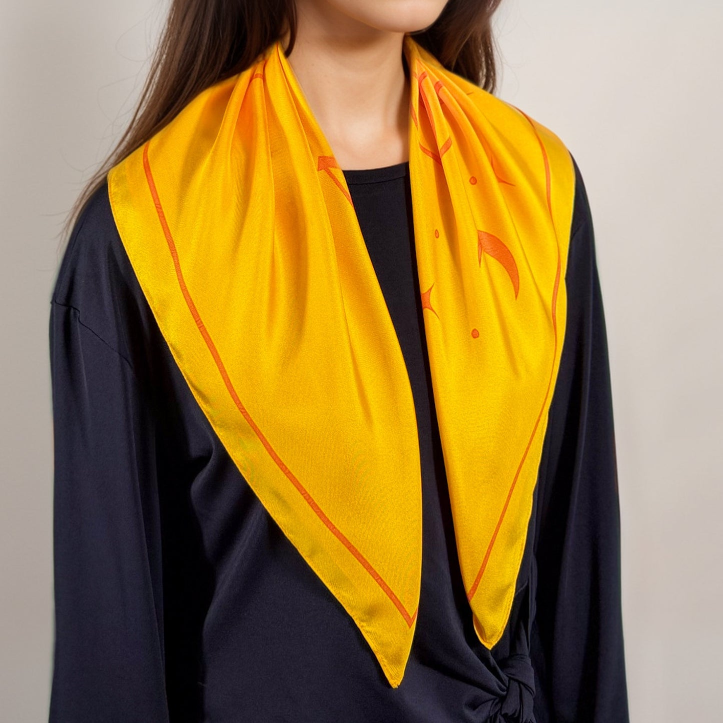 Carré de soie Bélier (Aries) – ZodiaPop 66 cm