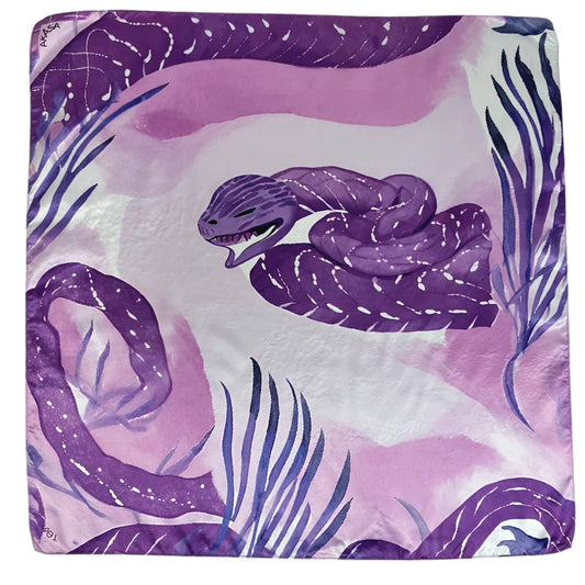 ᎢᎾᏛ (Inada) – Foulard Carré 66 cm | Signe du Serpent | Totems Amérindiens | AKÅSA Biarritz